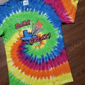 Y2K Vintage 2000 Tie Dye D.A.R.E. To Be GREAT Texa